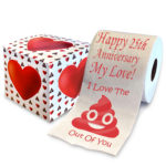Happy 25th Anniversary Toilet Paper Funny Gift