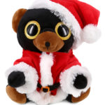Large Black Bear – Santa Sparkle Eyes Plush