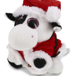 Small Cow – Santa Sparkle Eyes Plush