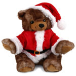 Cute Sitting Grizzly – Santa Super Soft Plush