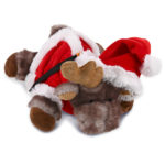 Brownish Lying Moose – Santa Super Soft Plush