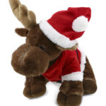 Standing Brown Moose – Santa Super Soft Plush