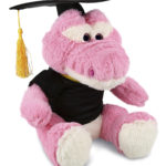 Sitting Pink Alligator With Graduation Dress Up Set – Super-Soft Plush