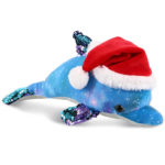 12″ Dolphin – Santa Space Sequin Plush