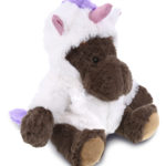 Moose With Unicorn Dress Up Set – Super Soft Plush With Red Plaid Hoodie