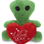 Alien 18″ With Valentine Heart Plush – Xl Plush