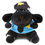 Black Nose Sheep With Police Dress Up Set – 6″ Plush