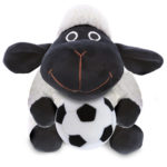 Black Nose Sheep With Soccer Ball Plush – 6″ Plush