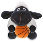Black Nose Sheep With Basketball Plush – 6″ Plush