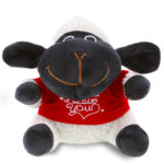 Black Nose Sheep With Valentine Shirt – 6″ Plush
