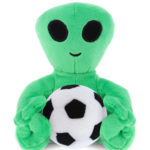 Alien With Soccer Ball Plush – 6″ Plush