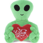 Alien With Valentine Heart Plush – 6″ Plush
