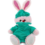 Rose Gold Bunny With Doctor Dress Up Set – Sparkling Plush