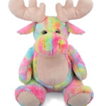 Rainbow Moose Xl 15″ – Super-Soft Plush