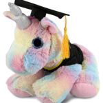Floppy Rainbow Unicorn With Graduation Dress Up Set – Super-Soft Plush
