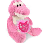 Sitting Pink Alligator With Mother’S Day Plush – Super-Soft Plush