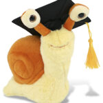 Orange Snail Small 5.5″ With Graduation Dress Up Set  – Super-Soft Plush
