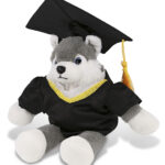 Long Leg Husky 10.5″ With Graduation Dress Up Set  – Super-Soft Plush