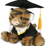 Squat Tiger 8″ With Graduation Dress Up Set  – Super-Soft Plush