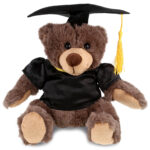 Brown Bear With Graduation Dress Up Set – Super Soft Plush With Red Plaid Hoodie
