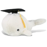 White Whale Large 13″ With Graduation Dress Up Set  – Super-Soft Plush