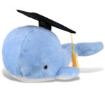 Blue Whale Large 13″ With Graduation Dress Up Set  – Super-Soft Plush