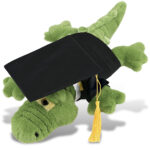 Green Alligator Small 14″ With Graduation Dress Up Set  – Super-Soft Plush