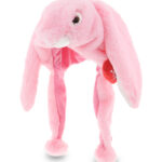 Pink Bunny With Valentine Heart Plush – Super Soft Plush Hat