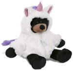 Long Leg Black Bear 10.5″ With Unicorn Dress Up Set  – Super-Soft Plush