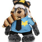 Standing Black Bear – Super Soft Plush With Clothes