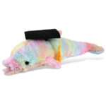 Rainbow Dolphin Small 14″ With Graduation Dress Up Set  – Super-Soft Plush