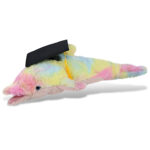 Rainbow Dolphin Large 18″ With Graduation Dress Up Set  – Super-Soft Plush