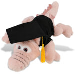 Pink Alligator Large 17″ With Graduation Dress Up Set  – Super-Soft Plush