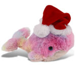 Rainbow Whale Small 7″ With Santa Dress Up Set  – Super-Soft Plush