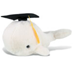 White Whale Large 13″ With Graduation Dress Up Set  – Super-Soft Plush