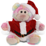 Rainbow Bear 9″ With Santa Dress Up Set  – Super-Soft Plush
