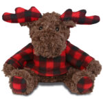 Plaid Curly Moose With Hoodie – Super Soft Plush