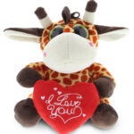 I Love You Valentines – Giraffe – Big Eye 6 Inch Plush