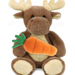 Moose 9″ With Carrot Plush – Super-Soft Plush