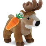 Standing Deer 9″ With Carrot Plush – Super-Soft Plush