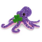 Wild Collection Purple Octopus Plush With Shamrock Plush – Super Soft Plush