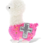 Plush Sparkly Pink Llama With Cross Plush – Super-Soft Plush