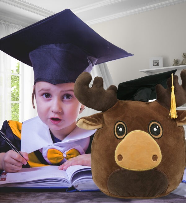 Moose 10" With Graduation Dress Up - Snug-Mooshies Plush - Image 5