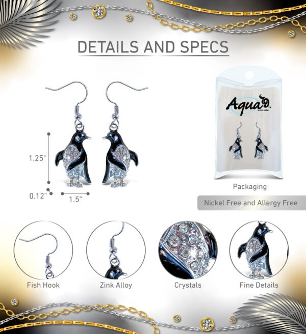 Penguin - Sparkling Earrings - Image 2
