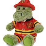 Alligator Plush With Fireman Dress Up – Super-Soft Plush