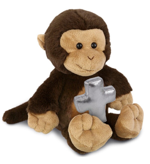 Monkey 9" With Cross Plush - Super-Soft Plush
