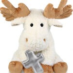 Fancy Floppy Moose 10.5″ With Cross Plush – Super Soft Plush