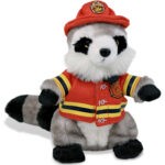 Raccoon Plush With Fireman Dress Up – Super Soft Plush