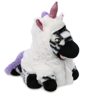 Zebra 9" With Unicorn Dress Up - Eco Friendly Super-Soft Plush