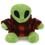Space Alien With Red Plaid Hoodie – 6″ Plush